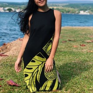 Vintage Sig Zane Cotton/ linen dress with Ulu